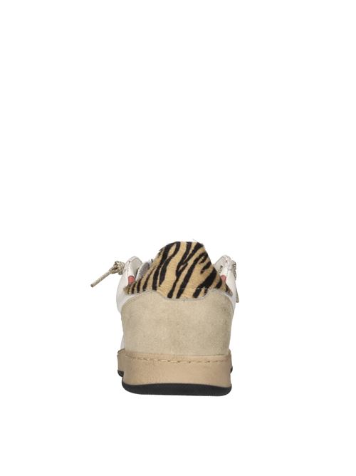 Sneakers in pelle 4B12 | PLAYNEW-D229BIANCO-ZEBRA MARRONE